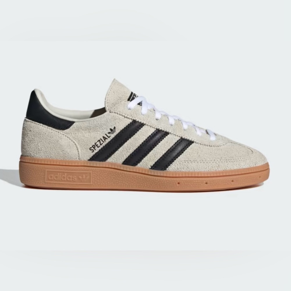 adidas Spezial Beige and Black Athletic Shoes